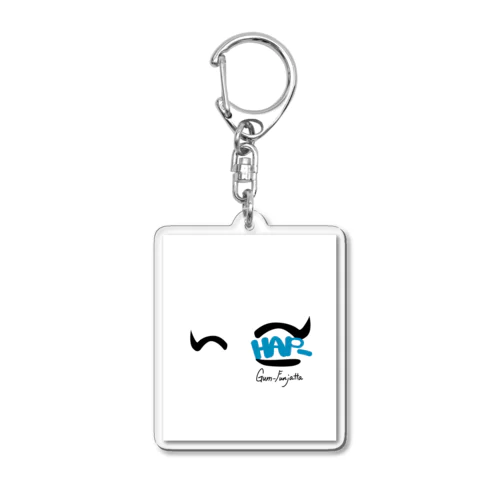 HAP-おめめ　ターコイズ Acrylic Key Chain