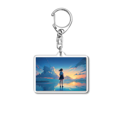 Crystal Journey　〜美麗で神聖、どこか厳かな結晶の旅〜　No.2「氷面鏡」 Acrylic Key Chain