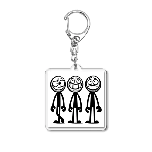 線人くん(3人ver) Acrylic Key Chain