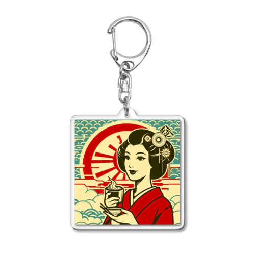 レトロガールグッズ Acrylic Key Chain