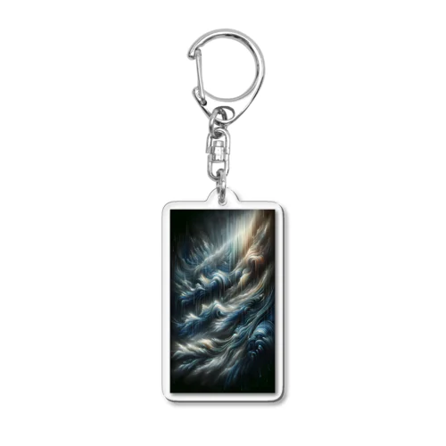 雨紋様 Acrylic Key Chain