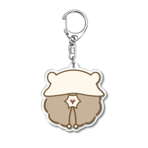 アルパーカーくん、オシャレ帽子 Acrylic Key Chain