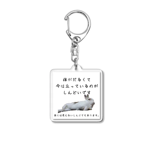 だるくて立てないラテちゃん Acrylic Key Chain