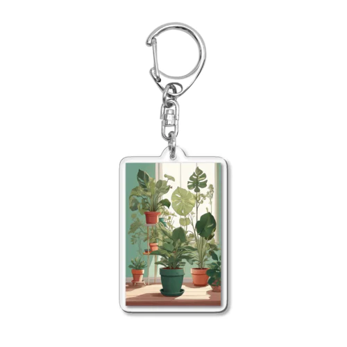 観葉植物のイラスト Acrylic Key Chain