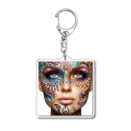 MANDALA MAKEUP Acrylic Key Chain