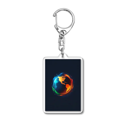 地球炎上 Acrylic Key Chain