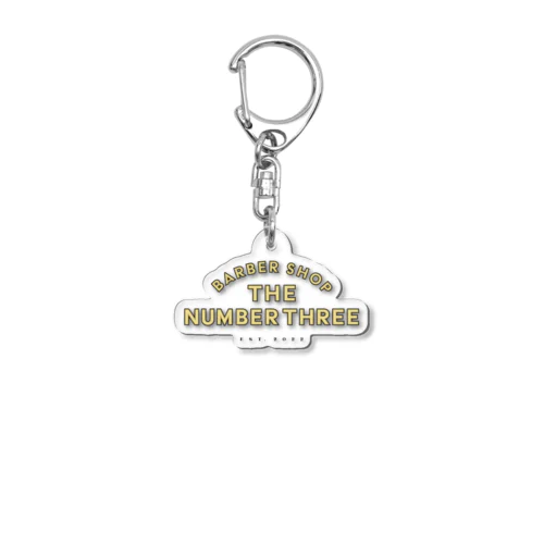 barber shop the number three apparel line Acrylic Key Chain