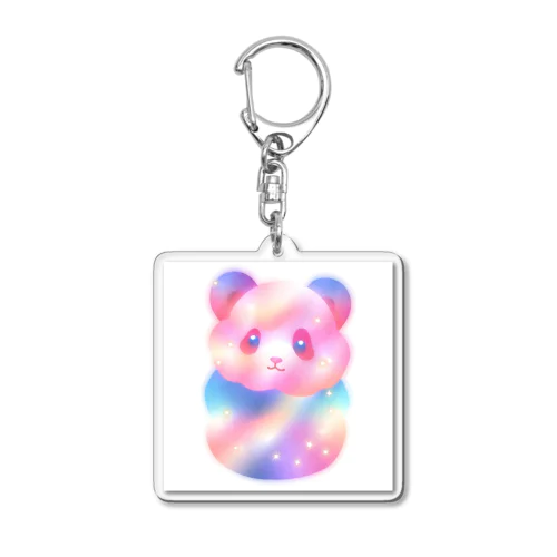 （パンダ）ふわふわわたあめ動物園 Acrylic Key Chain