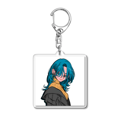 青髪ちゃん Acrylic Key Chain