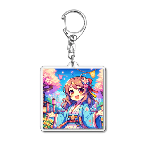 Colorful girl / type1 Acrylic Key Chain