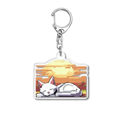 pikuneko　ひなたぼっこ Acrylic Key Chain