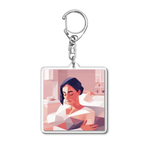 マッサージを受けている美人 Acrylic Key Chain