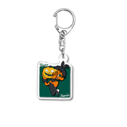 Pumpkin girl Acrylic Key Chain