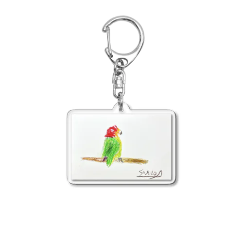 カラフル　オウム Acrylic Key Chain