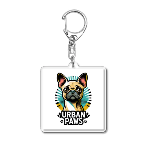 パグチワワ「Urban paws 」 アクリルキーホルダー