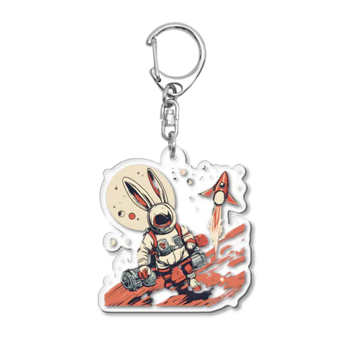 ロケットうさぎ　平和維持 Acrylic Key Chain