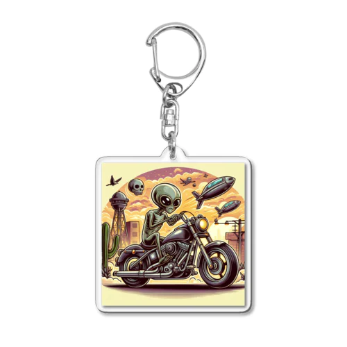 バイク宇宙人 Acrylic Key Chain