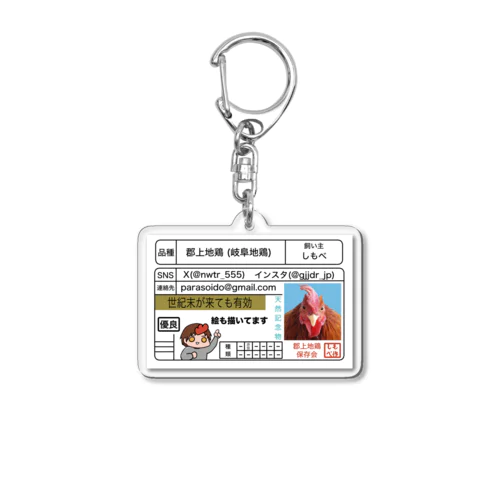 免許証風味自己紹介グッズ Acrylic Key Chain