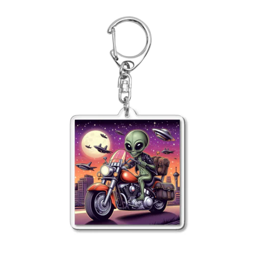 バイク宇宙人2 Acrylic Key Chain