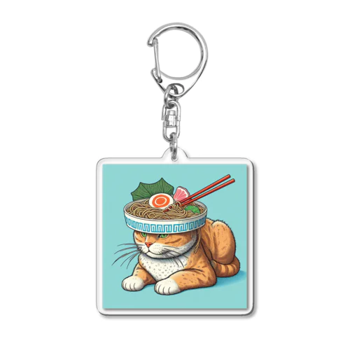 ラーメン猫 Acrylic Key Chain