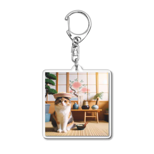 ラーメン猫３ Acrylic Key Chain