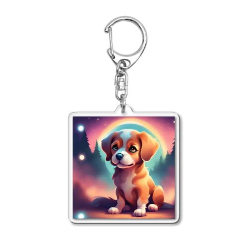 幻想的な犬 Acrylic Key Chain