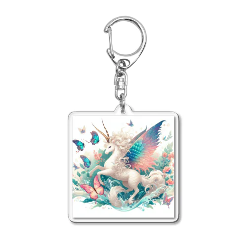 麒麟と蝶 Acrylic Key Chain