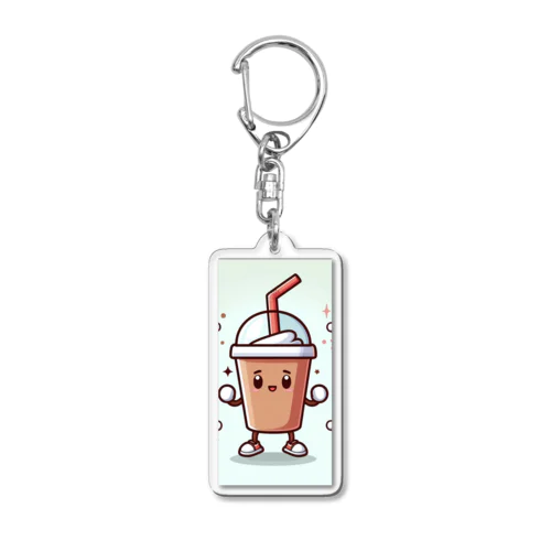 一緒に飲みたくなるかわいいドリンクのキャラクター Acrylic Key Chain