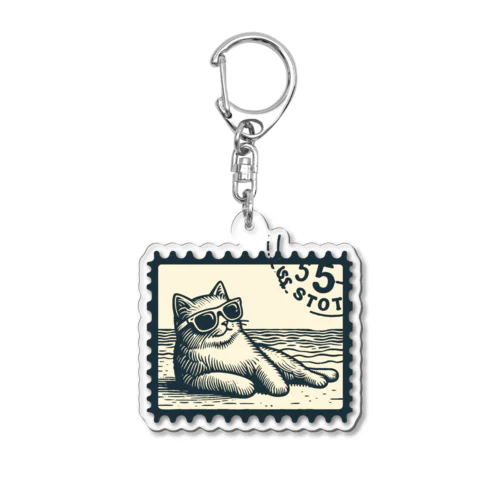 キメる猫 Acrylic Key Chain