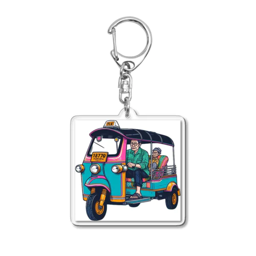 タイの乗り物シリーズ「トゥクトゥク」tuktuk Acrylic Key Chain