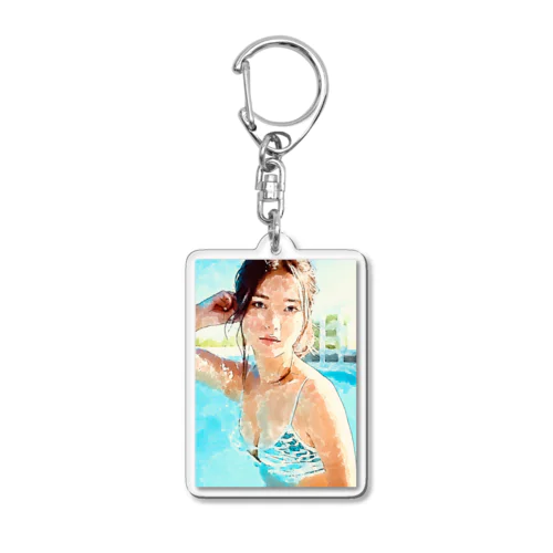 水彩ガール2 Acrylic Key Chain