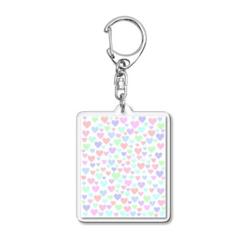 たくさんのパステルハート Acrylic Key Chain