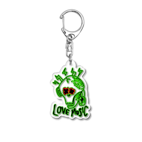 LOVE MUSIC Acrylic Key Chain