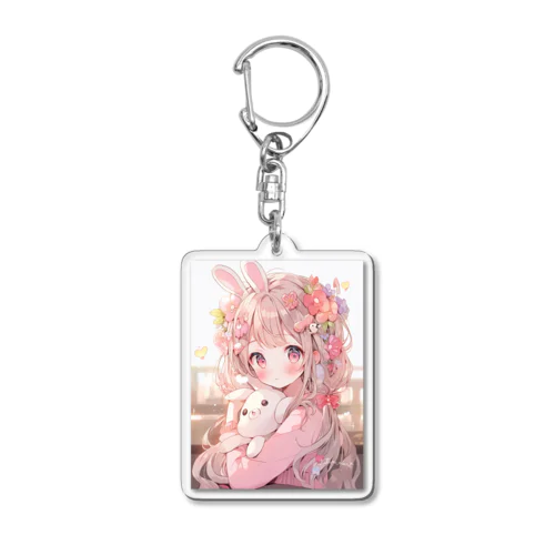 ゆめかわ♡うさぎは心の安定剤byうたたんaiアート Acrylic Key Chain