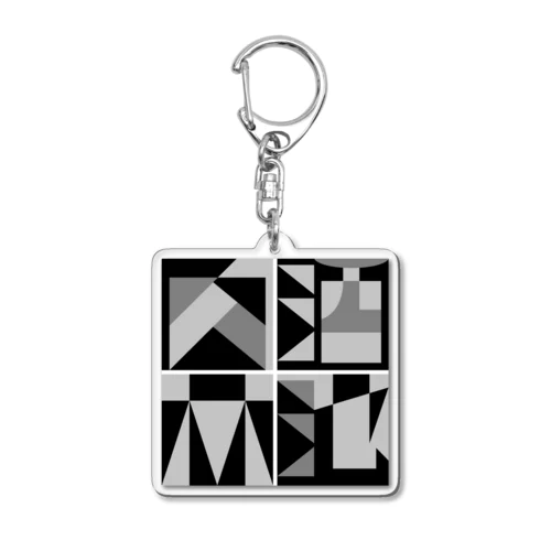 酒池肉林（モノクロ版） Acrylic Key Chain