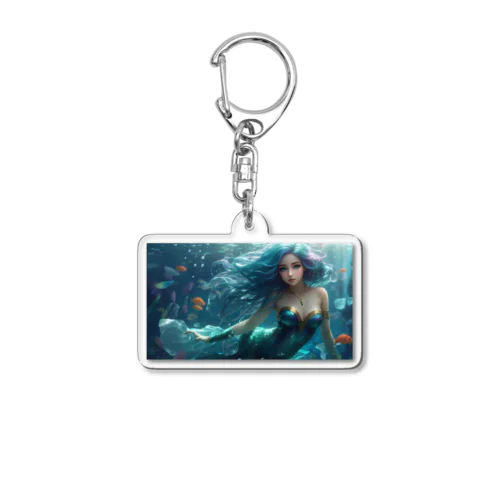 Mint mermaid 全身 Acrylic Key Chain