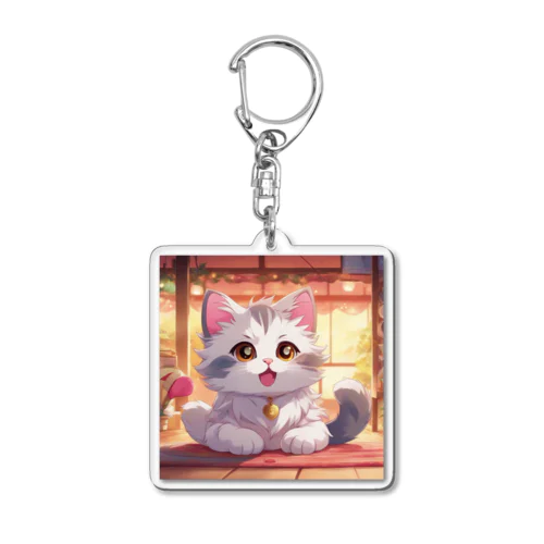 夕焼けにゃんにゃん Acrylic Key Chain