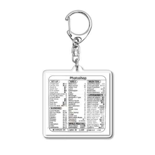 Photoshop ショートカットキー Acrylic Key Chain