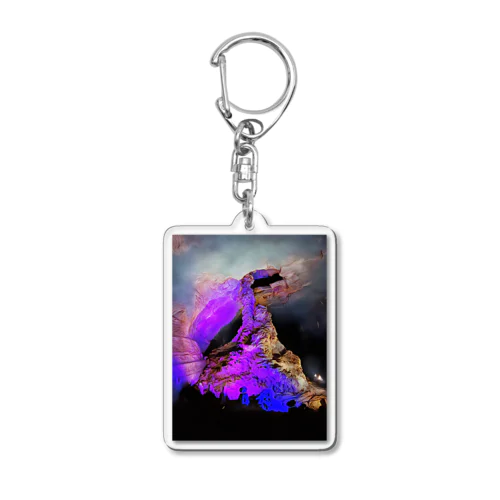 紫の洞窟 Acrylic Key Chain