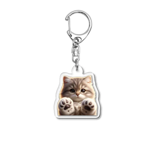 猫×肉球×猫の手借りたい Acrylic Key Chain