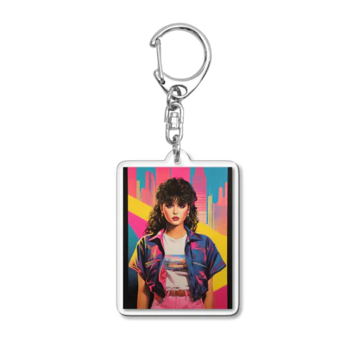 80's girls　No.2 Acrylic Key Chain