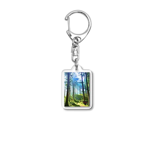One_order 神秘的な森林 Acrylic Key Chain