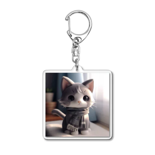 マフラー猫 Acrylic Key Chain