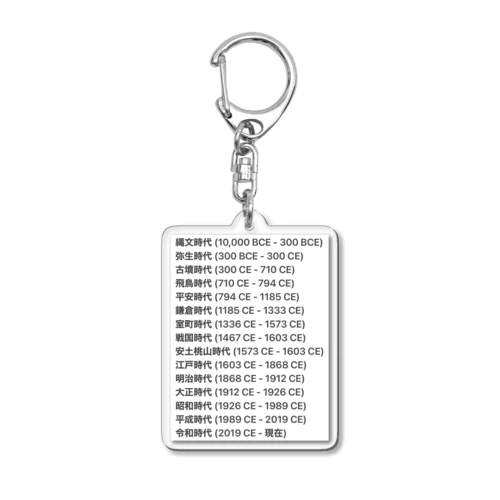 日本の年号一覧 Acrylic Key Chain