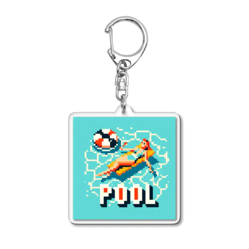 POOL_05 Acrylic Key Chain