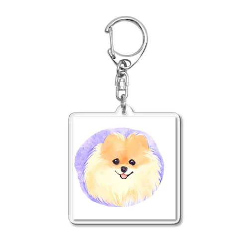 私のポメラニアン Acrylic Key Chain