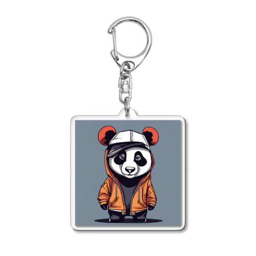 crazy_panda4 Acrylic Key Chain