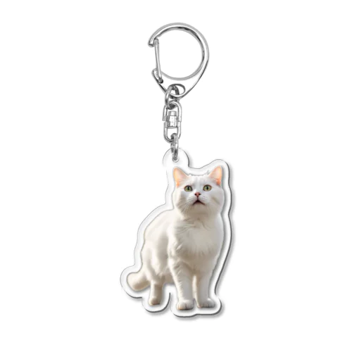 白猫ちゃん Acrylic Key Chain