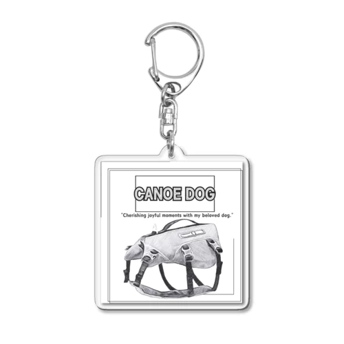 CANOE　DOG　ライフジャケット Acrylic Key Chain