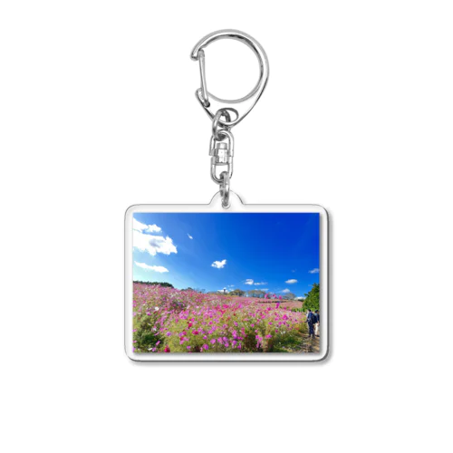 コスモス畑が広がる風景が絶景 Acrylic Key Chain